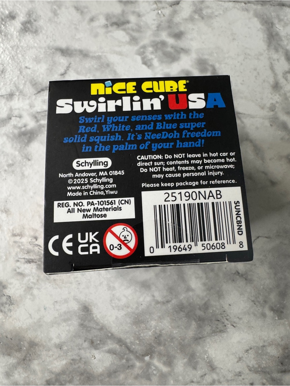 NEEDOH Nice cube Swirl USA Sqush stress Relief Toy New - Picture 3 of 5